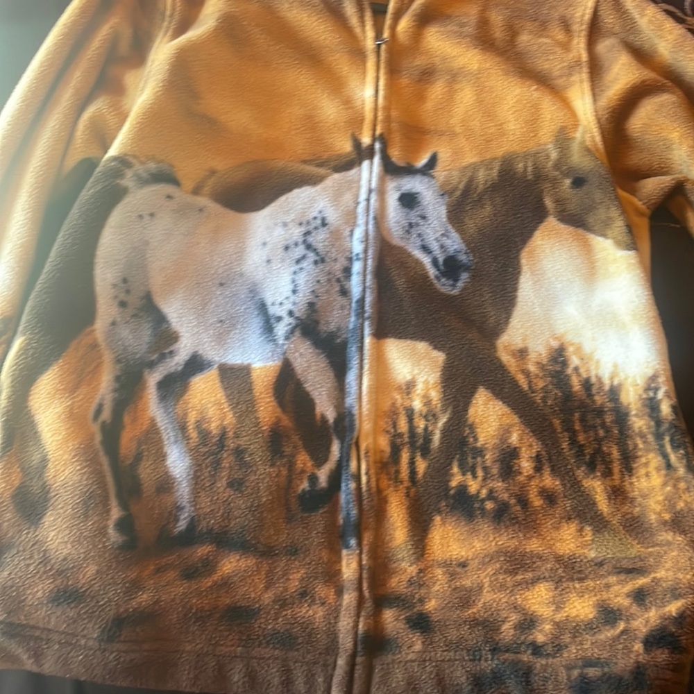 Fleece horse sweater